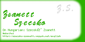 zsanett szecsko business card